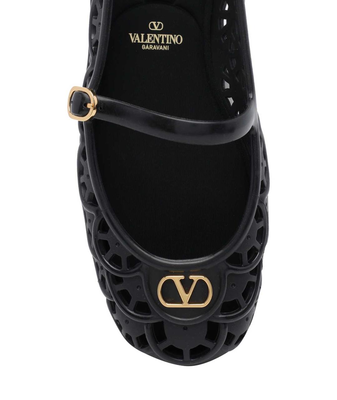 VALENTINO Черные резиновые балетки, фото 4