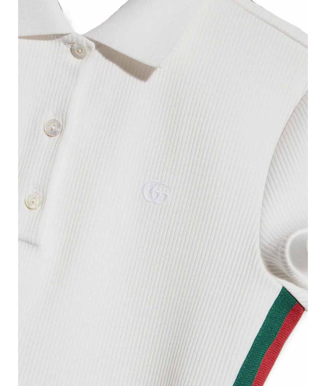 GUCCI Белая хлопковая футболка, фото 2
