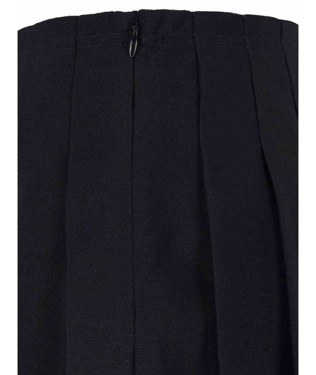 MM6 MAISON MARGIELA Черная шерстяная юбка миди, фото 4
