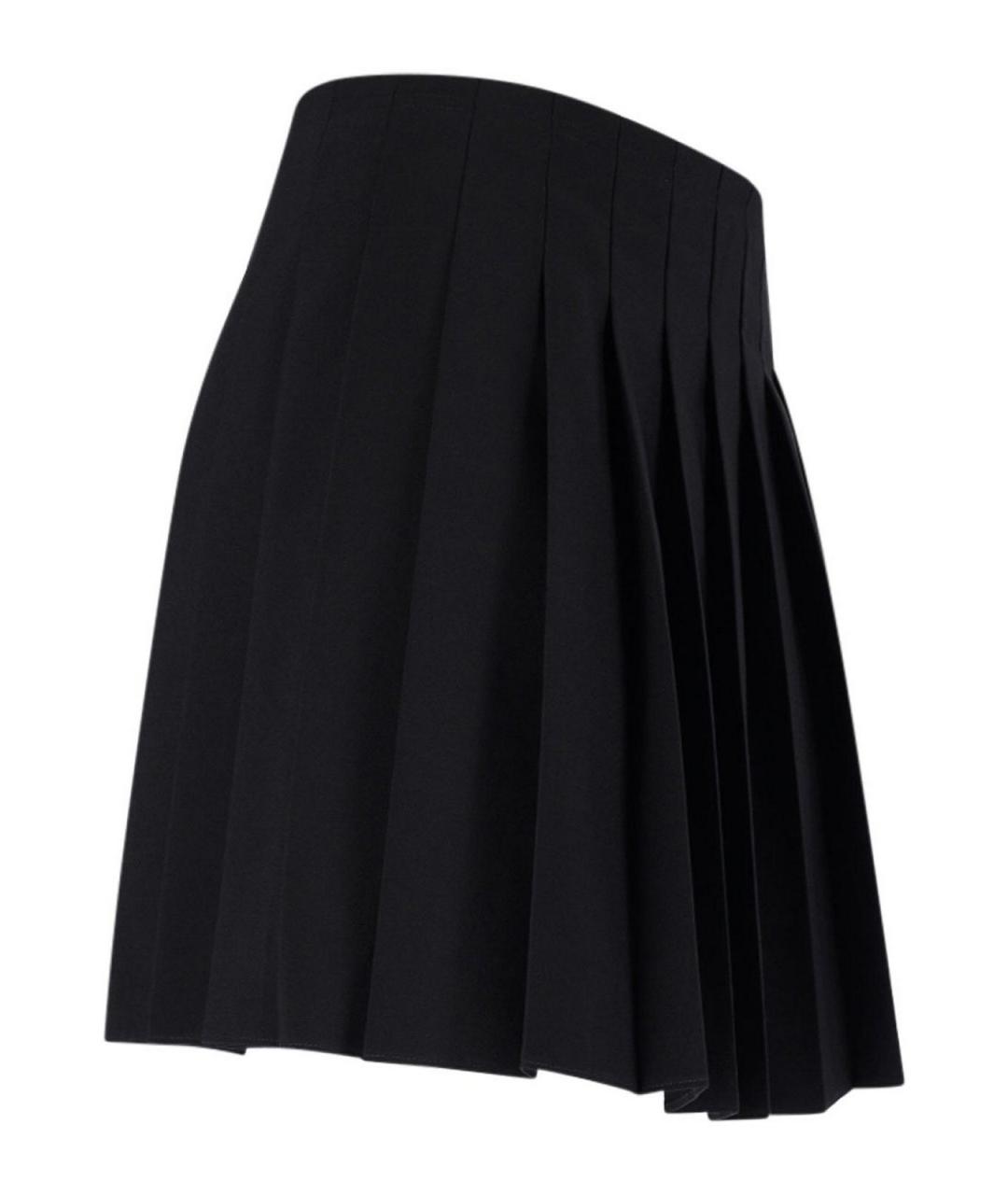 MM6 MAISON MARGIELA Черная шерстяная юбка миди, фото 2