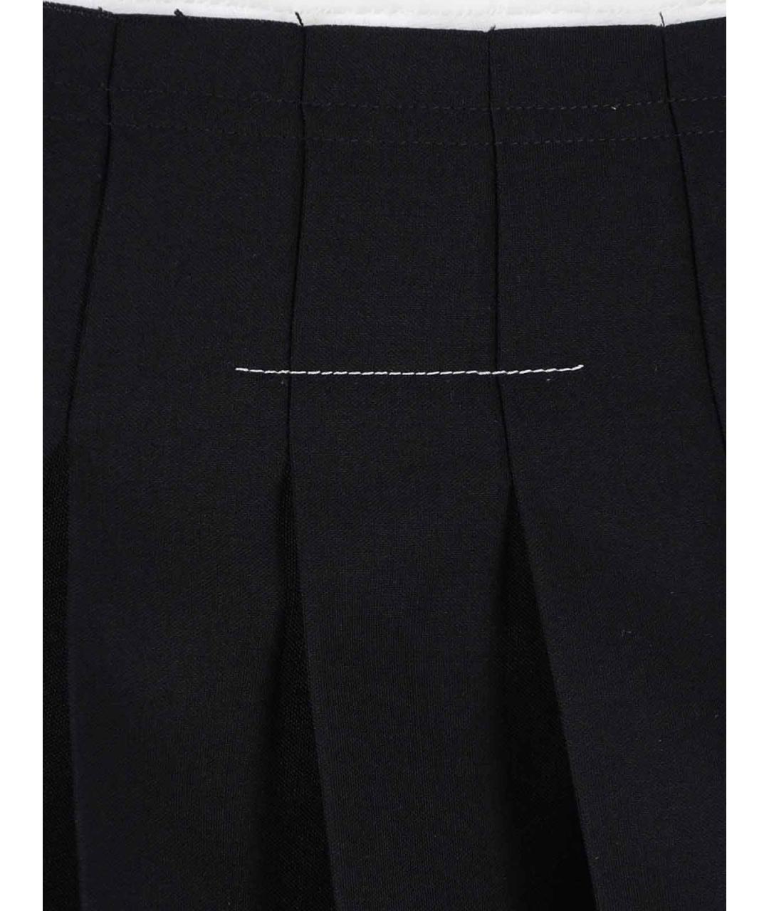 MM6 MAISON MARGIELA Черная шерстяная юбка миди, фото 5