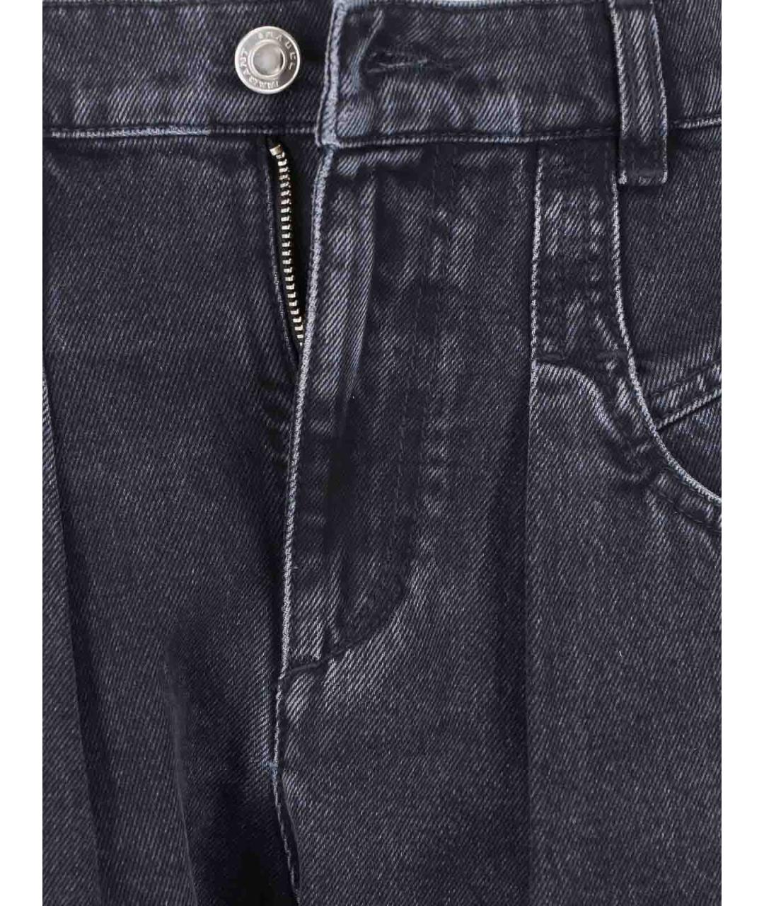 ISABEL MARANT Черные хлопковые прямые джинсы, фото 4