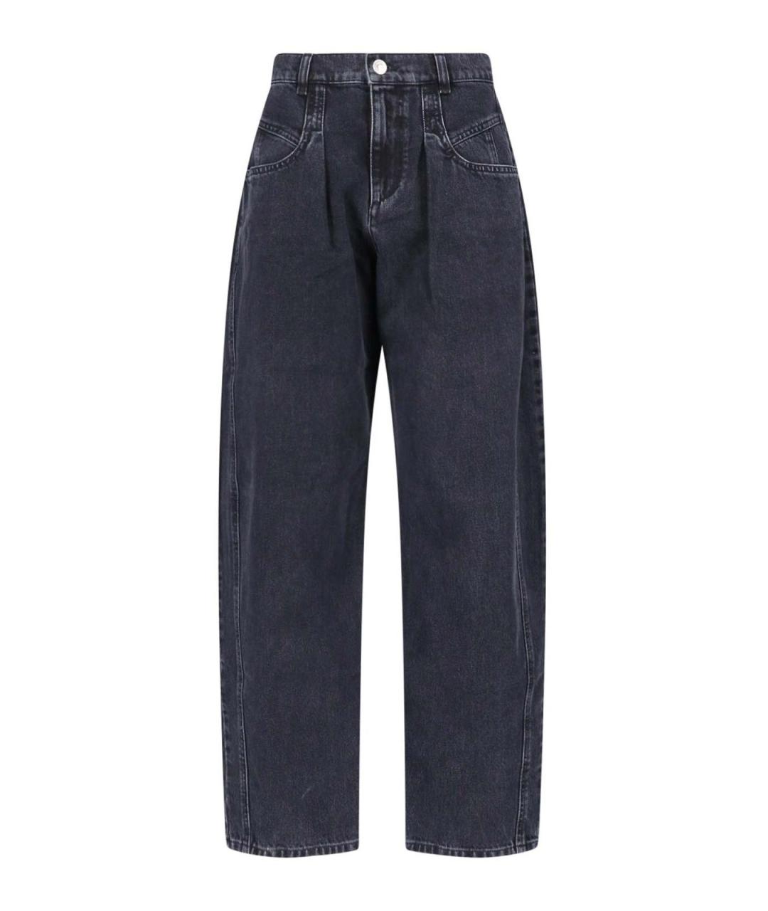 ISABEL MARANT Черные хлопковые прямые джинсы, фото 1