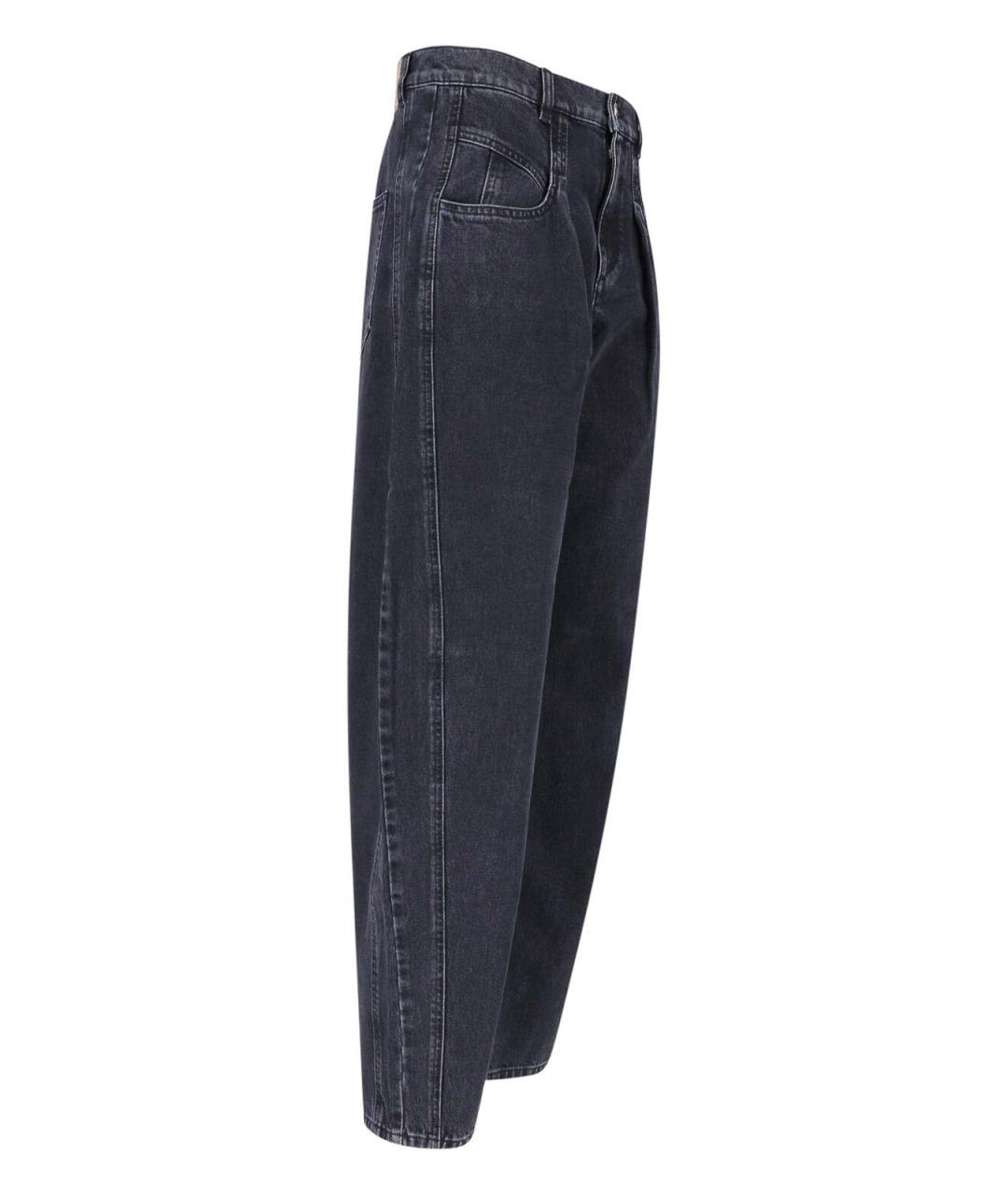 ISABEL MARANT Черные хлопковые прямые джинсы, фото 3