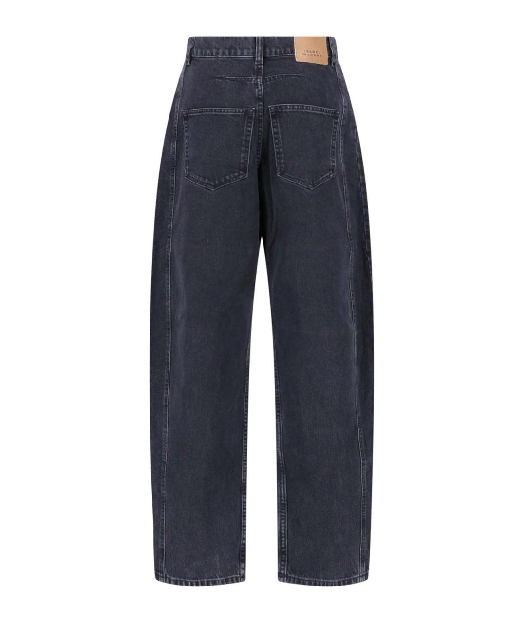 ISABEL MARANT Черные хлопковые прямые джинсы, фото 2