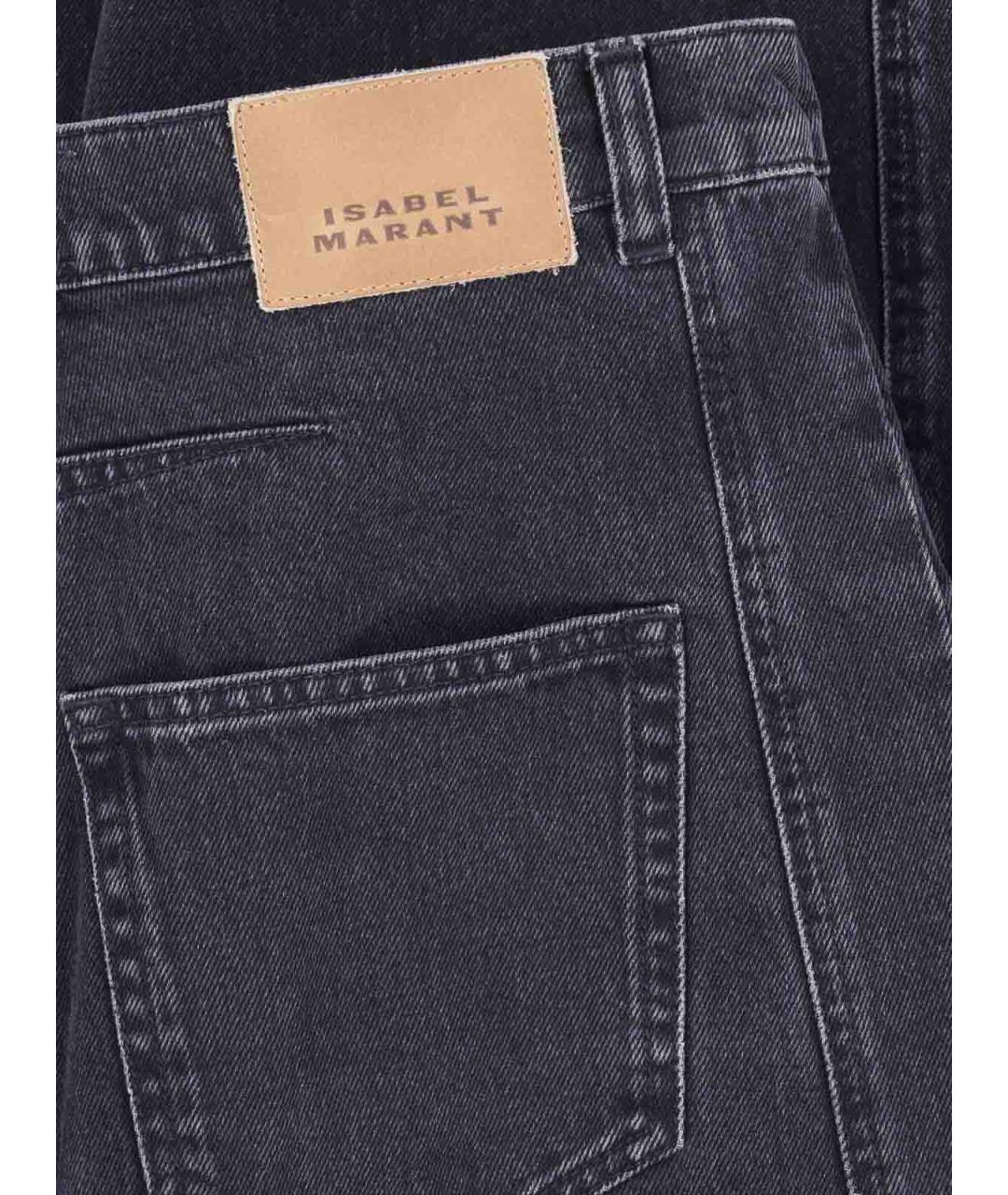 ISABEL MARANT Черные хлопковые прямые джинсы, фото 5