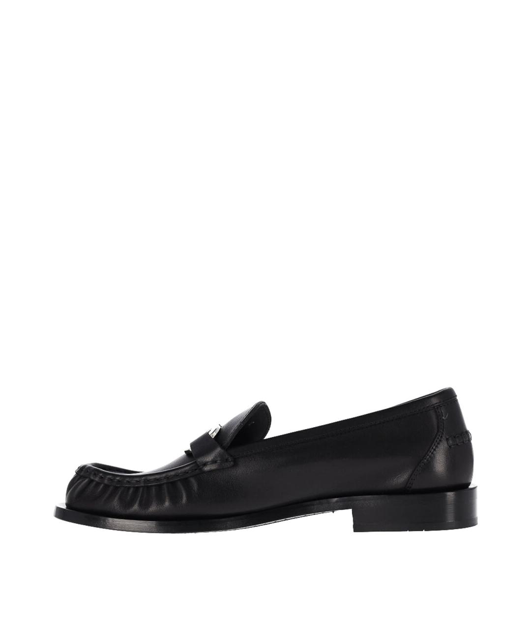 FERRAGAMO Черные кожаные лоферы, фото 3