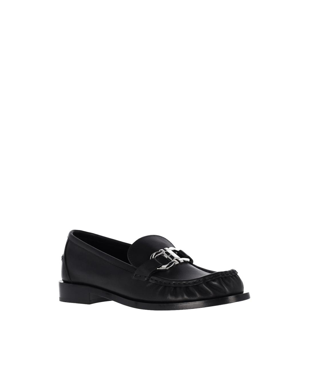 FERRAGAMO Черные кожаные лоферы, фото 2