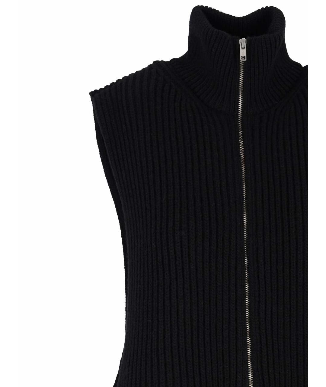 MM6 MAISON MARGIELA Черный шерстяной кардиган, фото 3