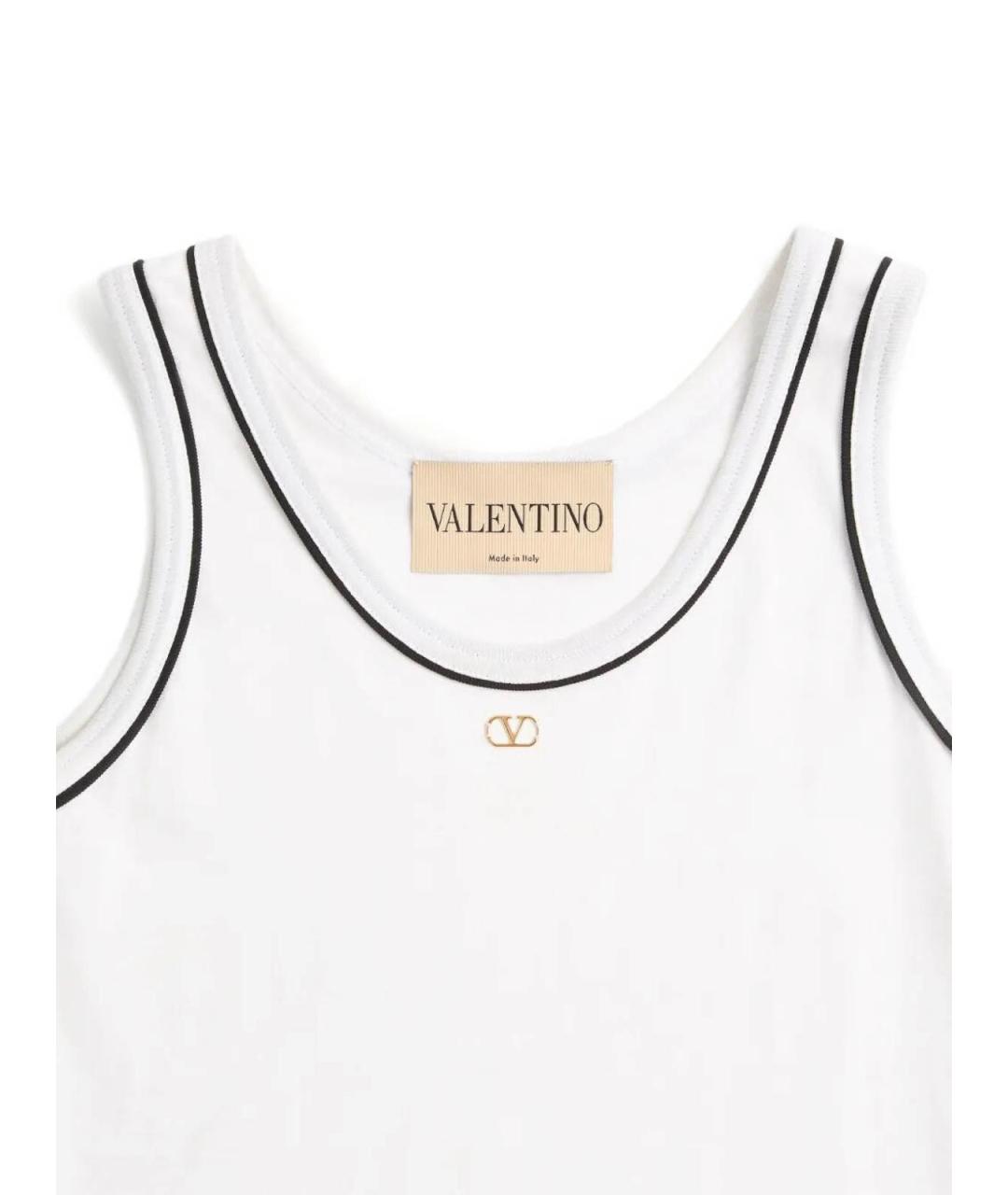 VALENTINO Белая хлопковая майка, фото 4