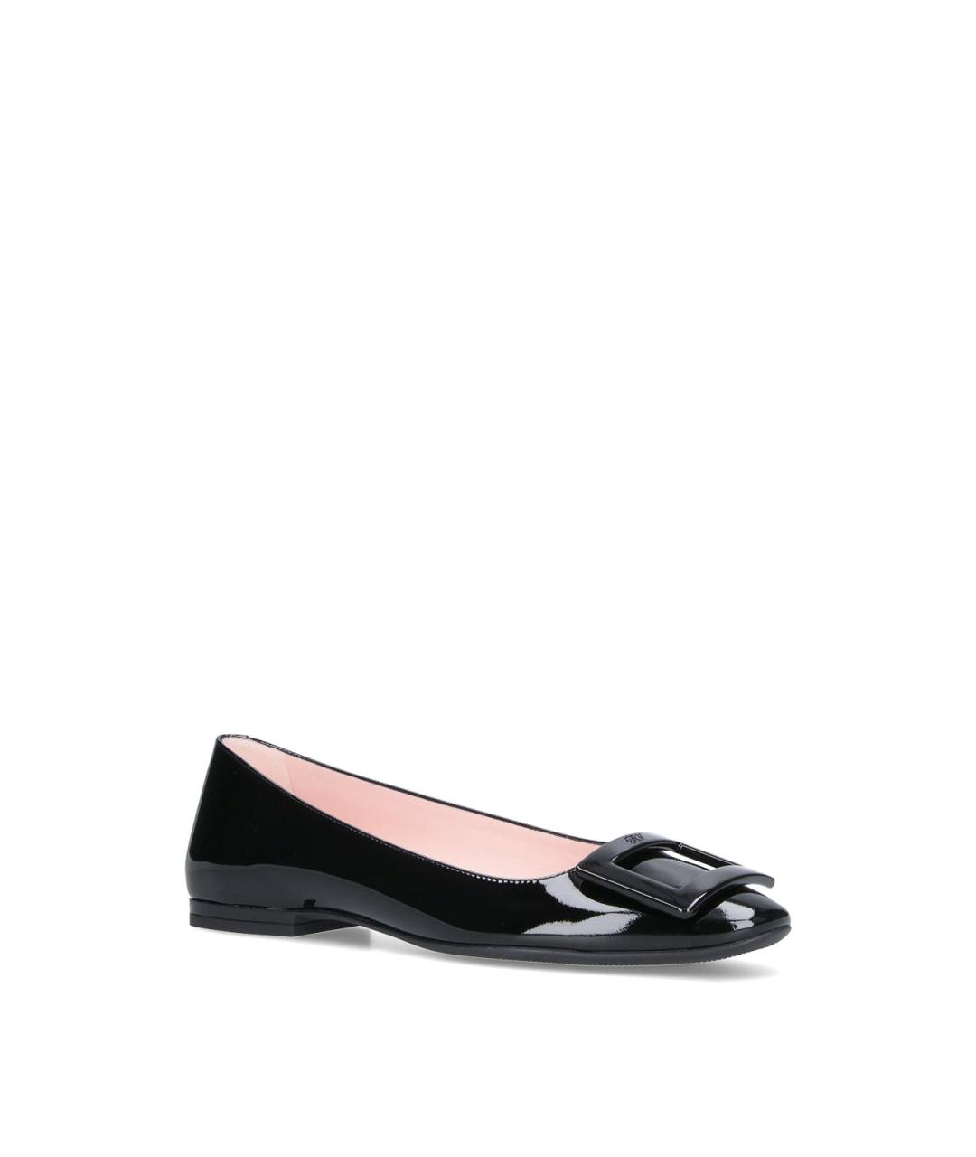 ROGER VIVIER Черные кожаные балетки, фото 2