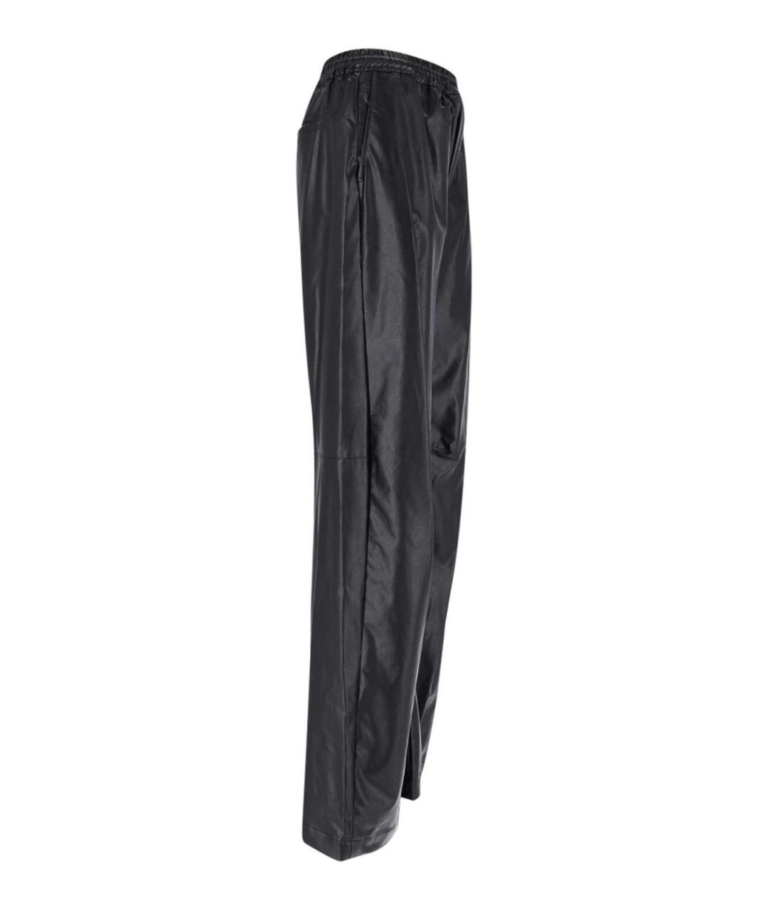 MM6 MAISON MARGIELA Черные кожаные прямые брюки, фото 2