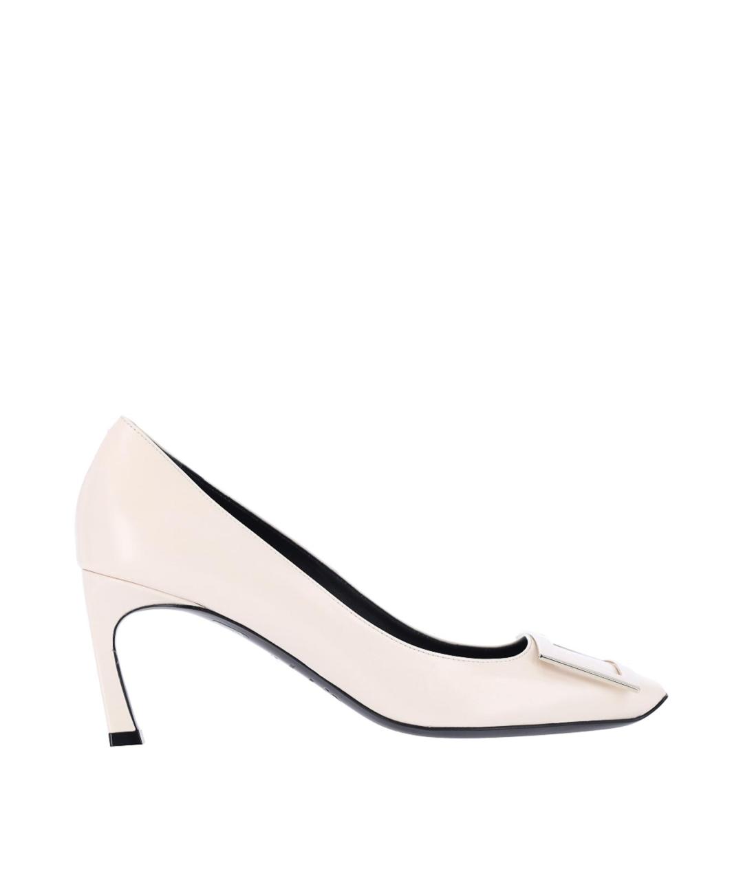 ROGER VIVIER Бежевые кожаные туфли, фото 1