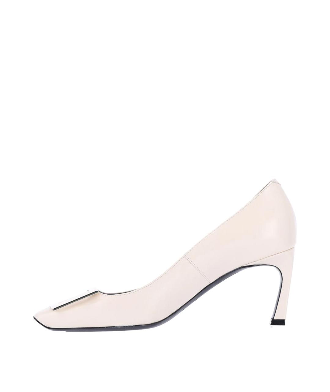 ROGER VIVIER Бежевые кожаные туфли, фото 3