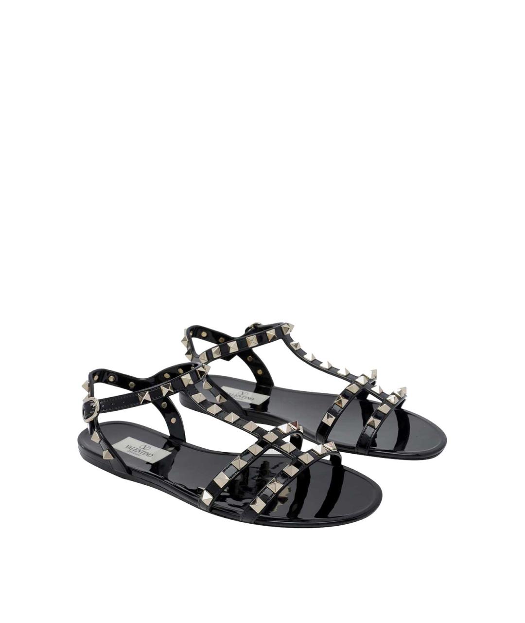 VALENTINO Черные резиновые босоножки, фото 2
