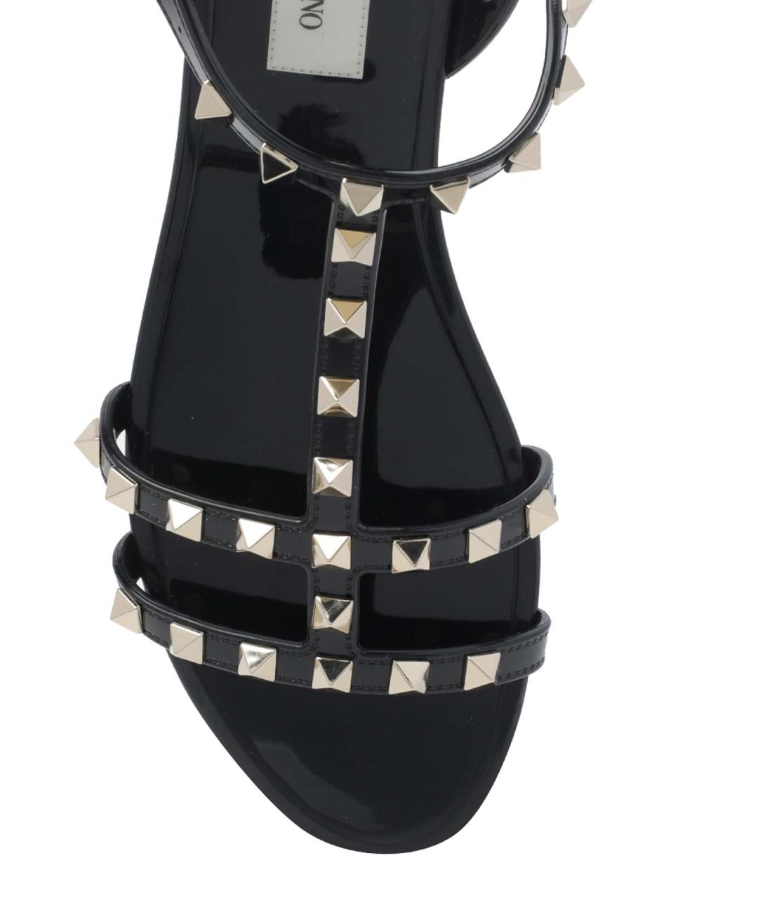 VALENTINO Черные резиновые босоножки, фото 4