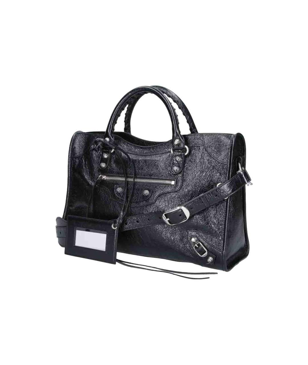 BALENCIAGA Черная кожаная сумка через плечо, фото 2