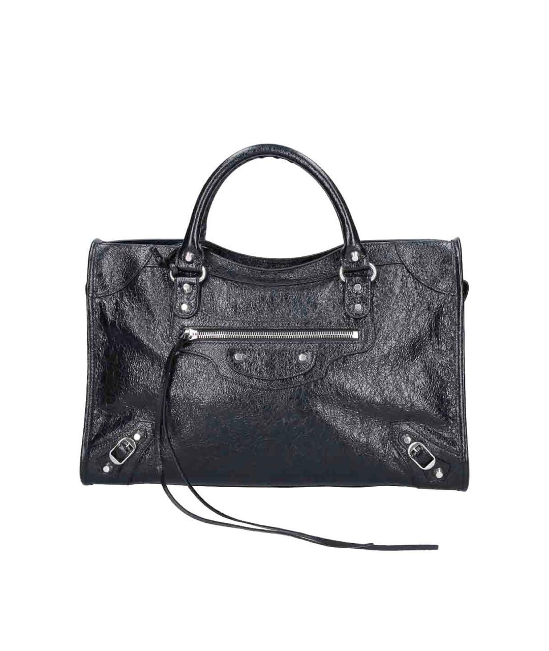 BALENCIAGA Черная кожаная сумка через плечо, фото 1