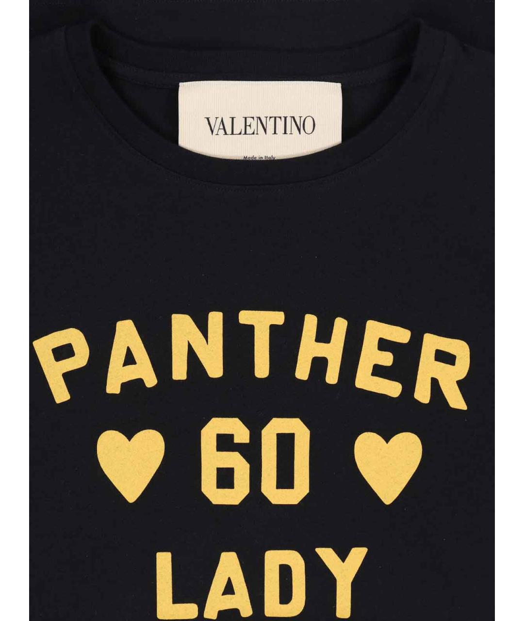 VALENTINO Черная хлопковая футболка, фото 3