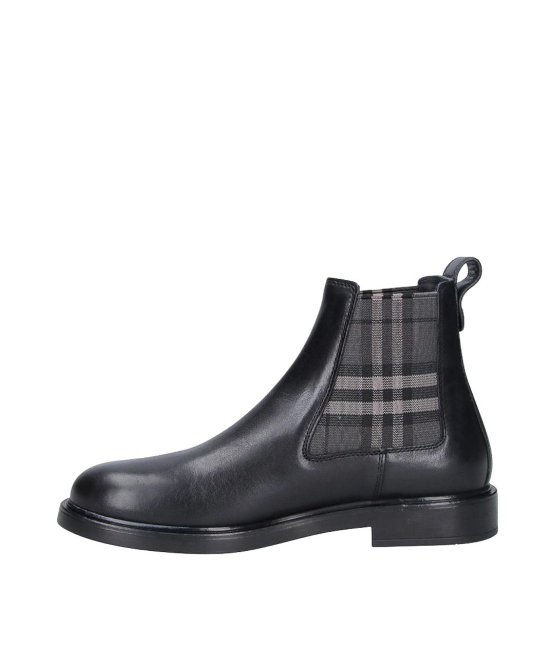BURBERRY Черные кожаные высокие ботинки, фото 3