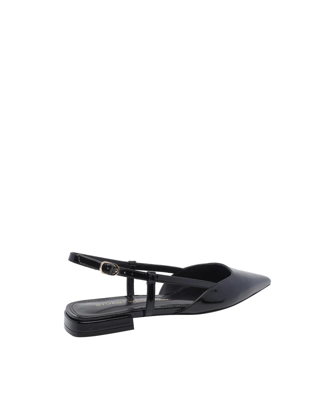 STUART WEITZMAN Черные кожаные босоножки, фото 3