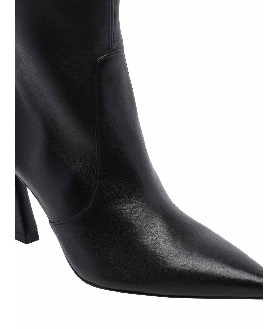 STUART WEITZMAN Черные кожаные ботильоны, фото 4