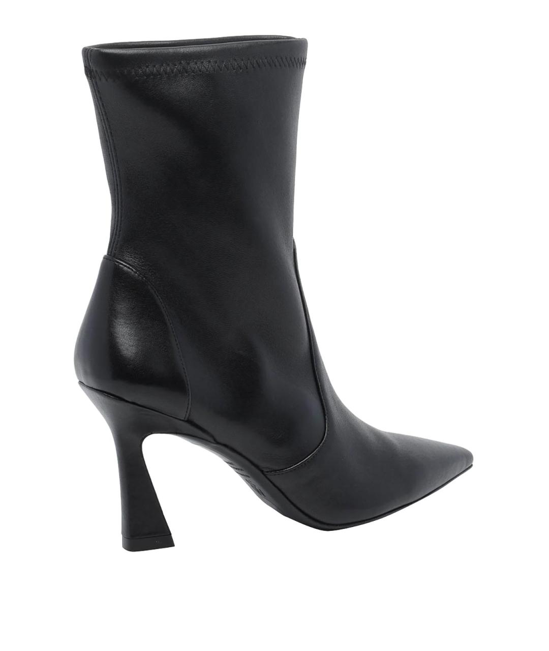 STUART WEITZMAN Черные кожаные ботильоны, фото 3