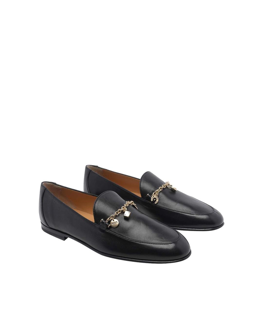 TOD'S Черные кожаные лоферы, фото 2