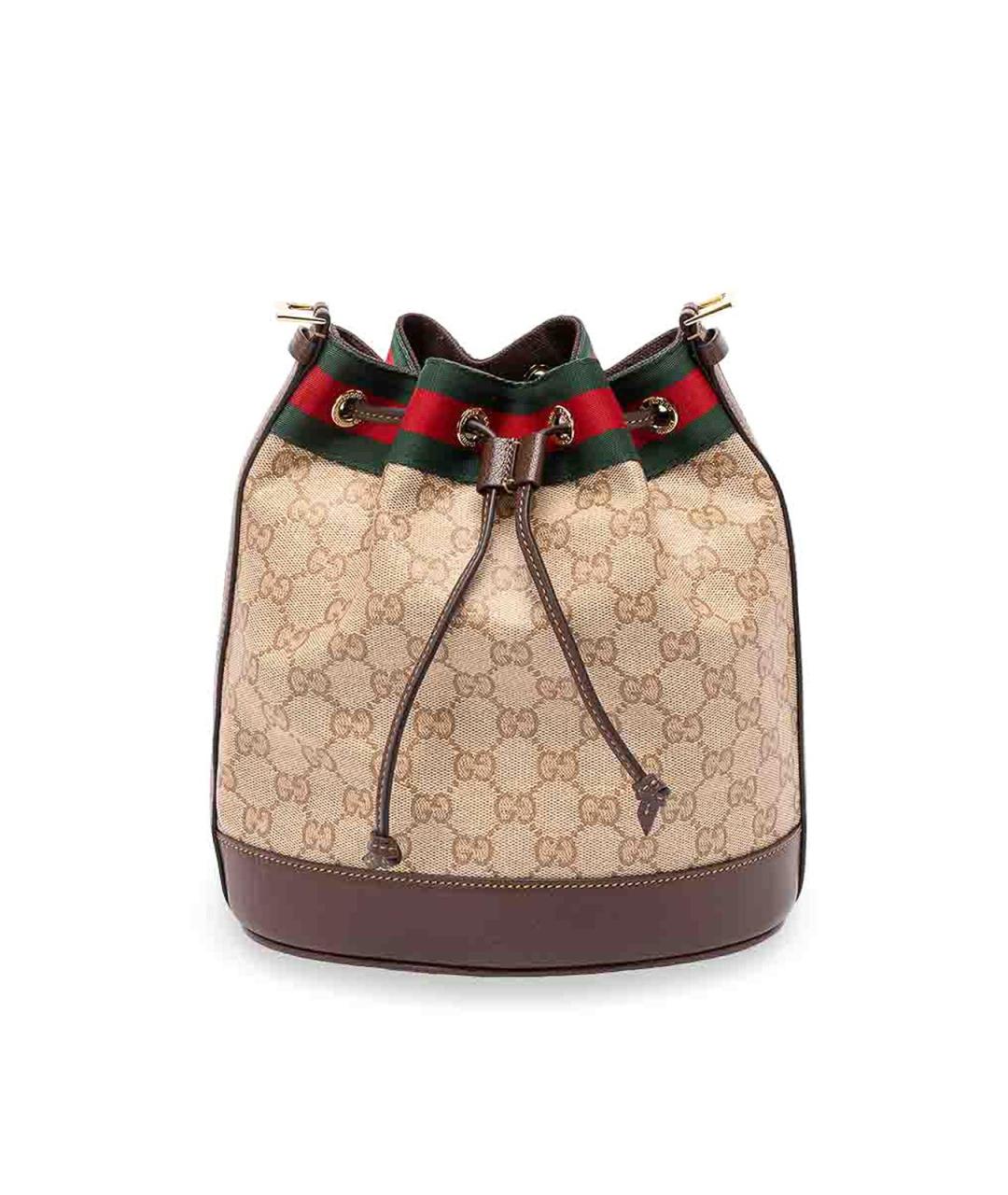 GUCCI Бежевая хлопковая сумка через плечо, фото 1