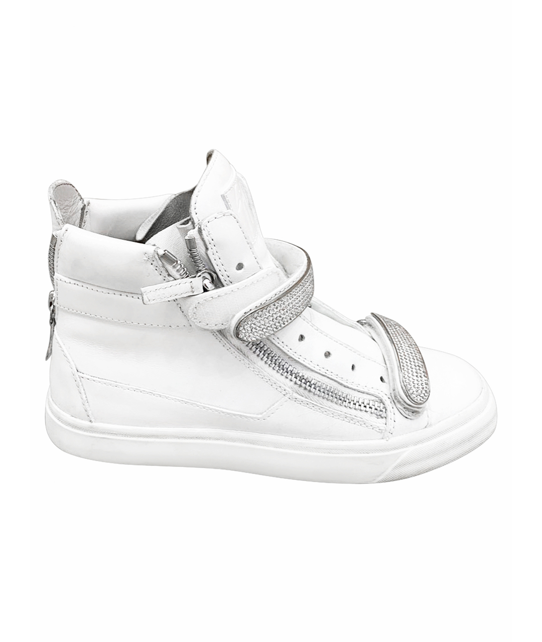 GIUSEPPE ZANOTTI DESIGN Белые кожаные кроссовки, фото 1