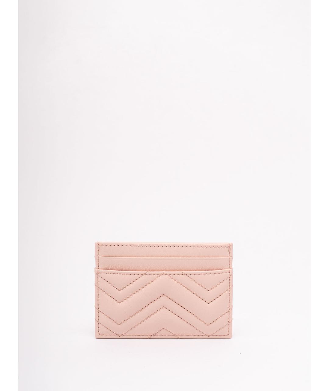 GUCCI Розовый кожаный кардхолдер, фото 2