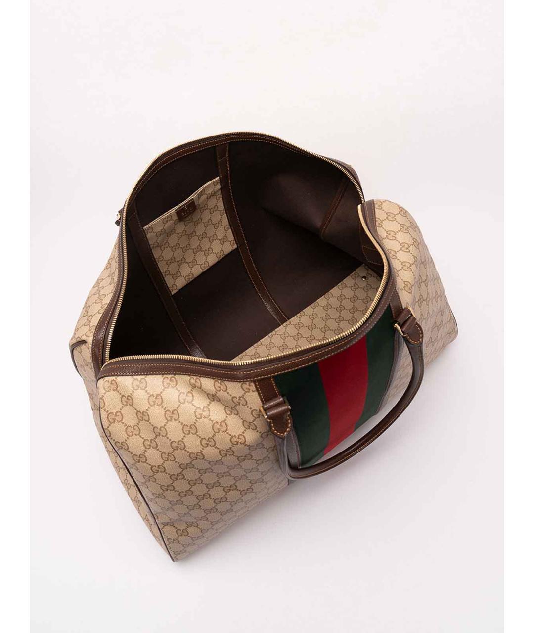 GUCCI Бежевая канва сумка тоут, фото 6