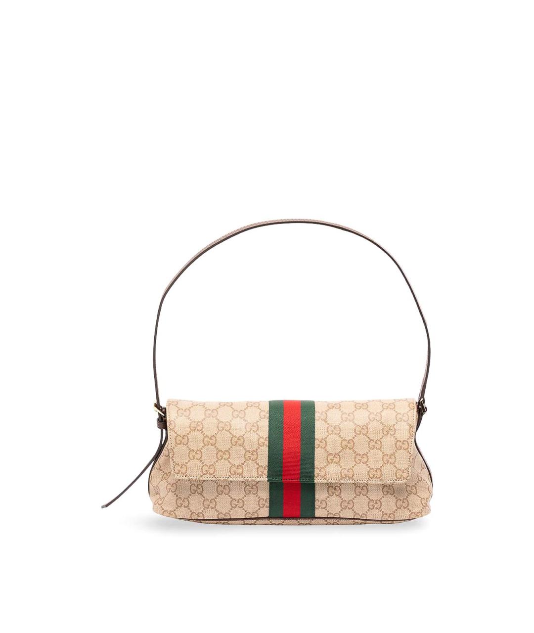 GUCCI Бежевая хлопковая сумка через плечо, фото 1