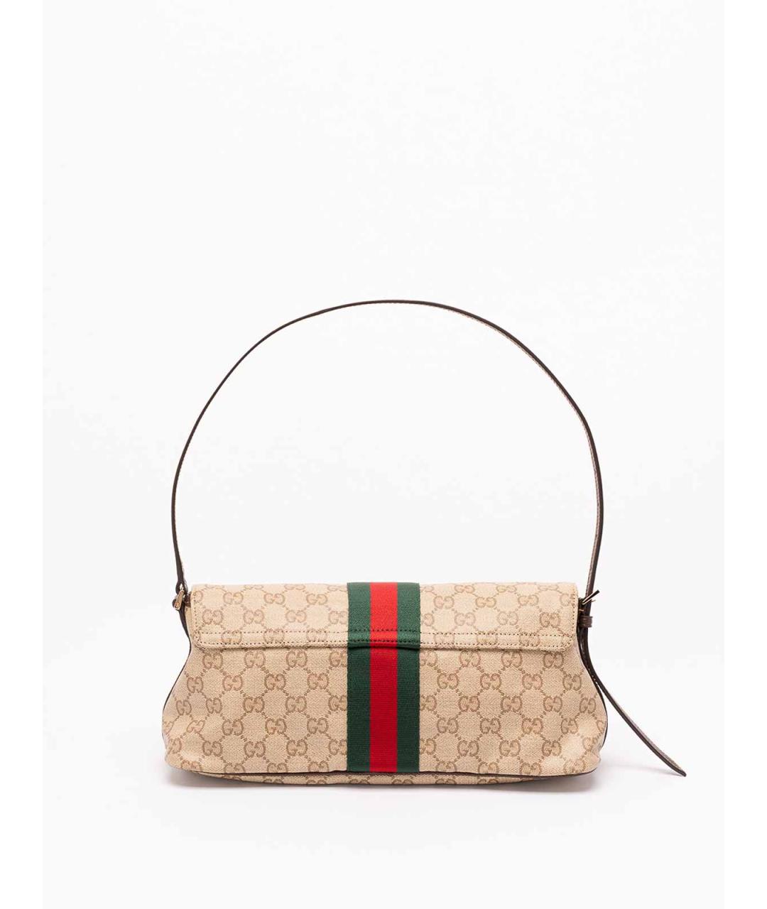 GUCCI Бежевая хлопковая сумка через плечо, фото 2