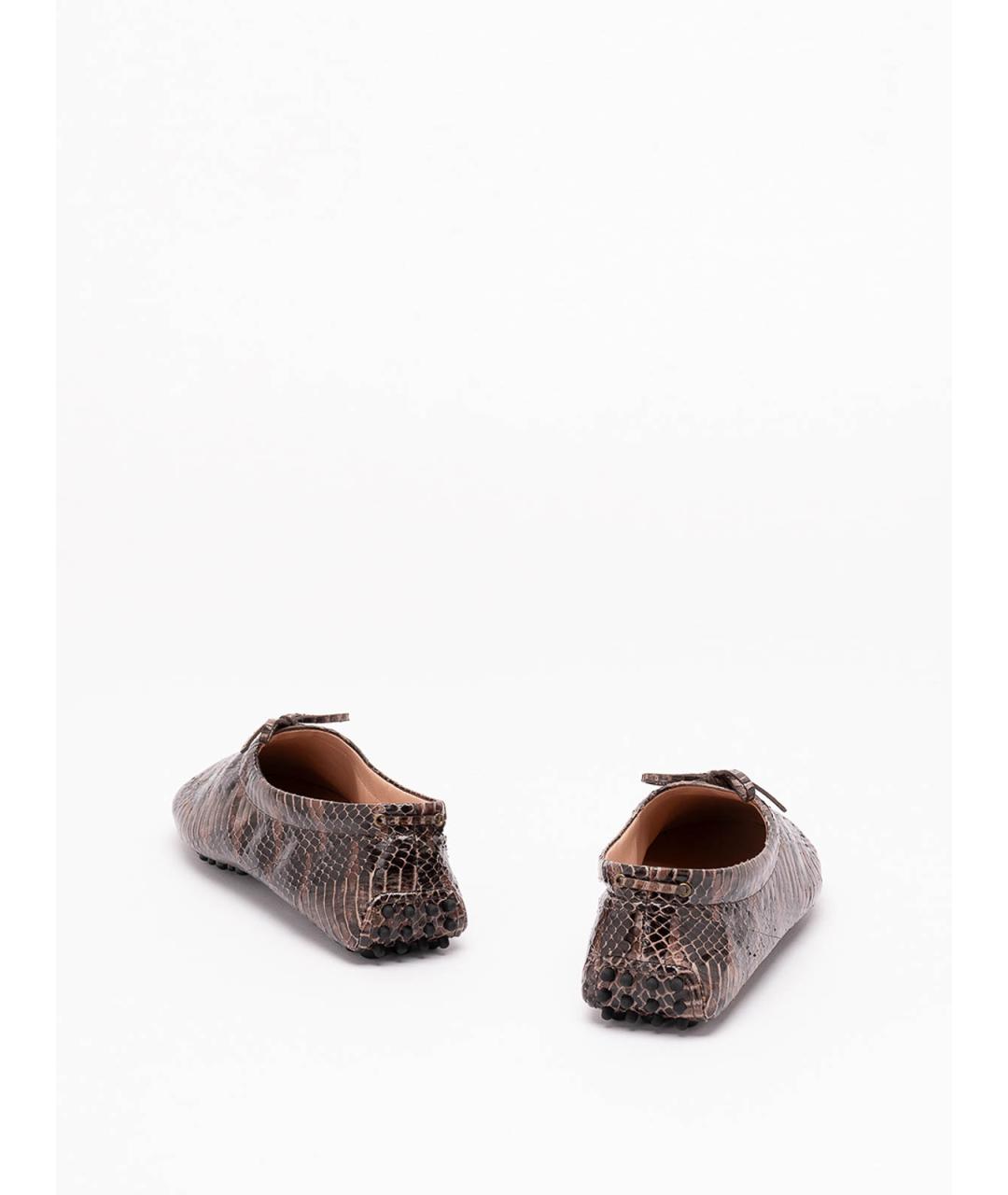ALBERTA FERRETTI Коричневые кожаные балетки, фото 3