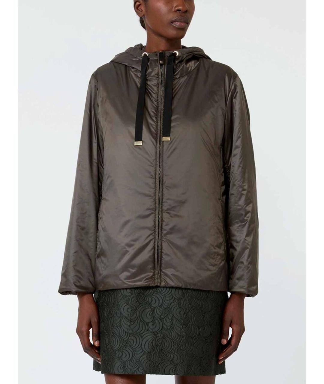 MAX MARA Хаки полиэстеровая куртка, фото 3