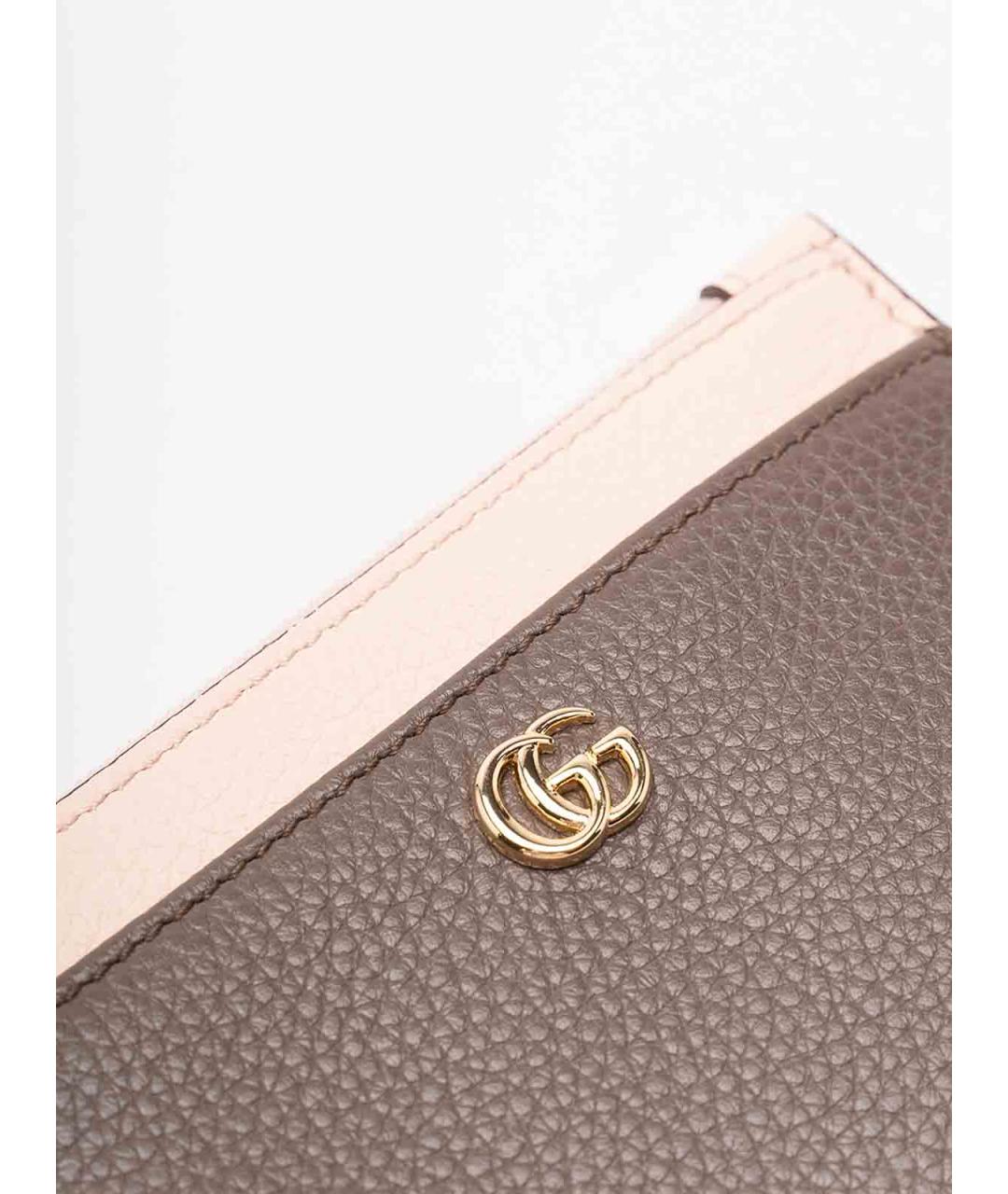 GUCCI Коричневый кожаный кардхолдер, фото 3