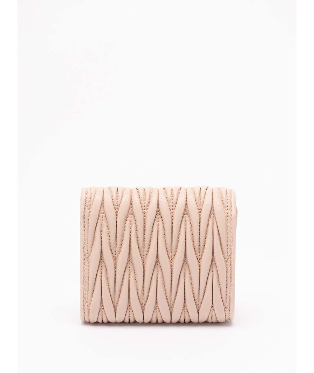 MIU MIU Розовый кожаный кошелек, фото 2