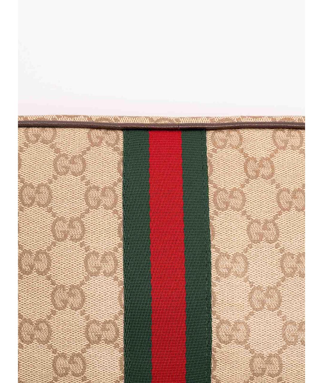 GUCCI Бежевая хлопковая сумка на плечо, фото 5