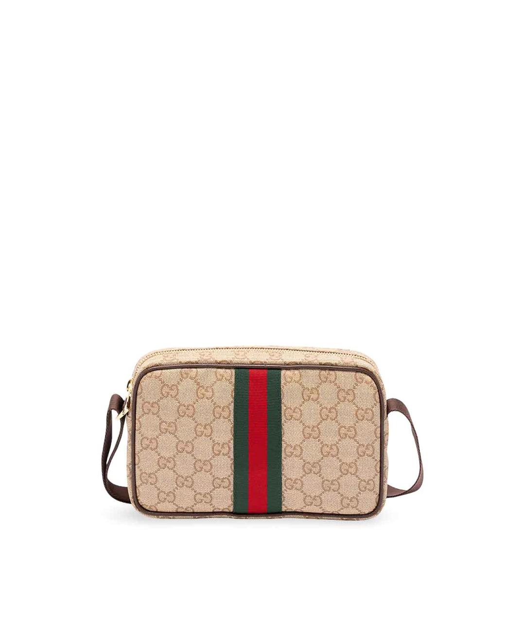 GUCCI Бежевая хлопковая сумка на плечо, фото 1