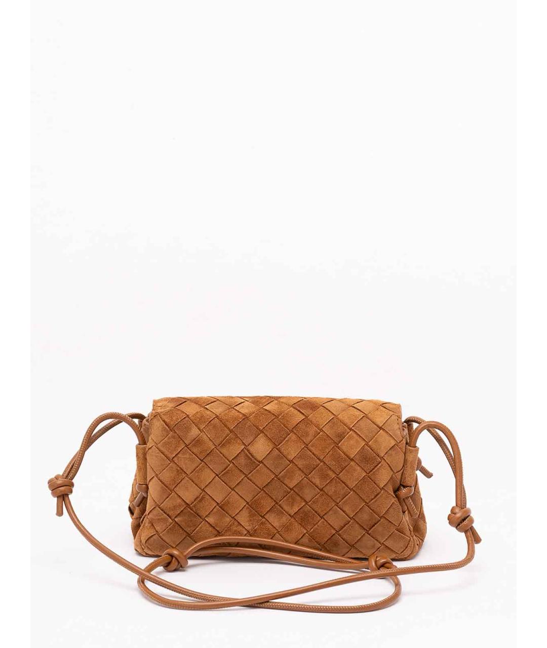 BOTTEGA VENETA Коричневая замшевая сумка через плечо, фото 2