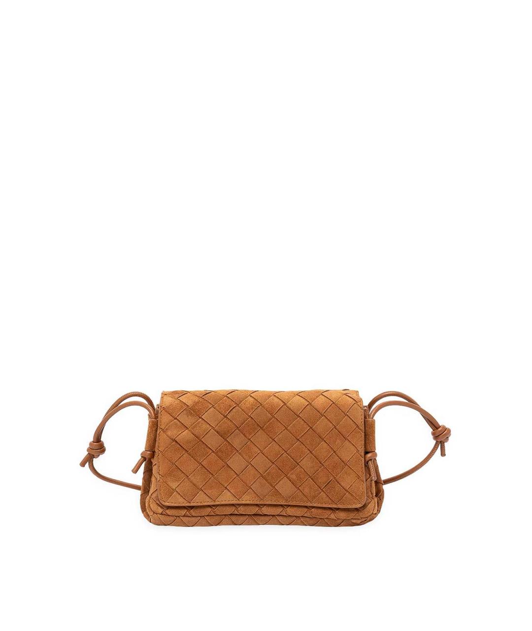 BOTTEGA VENETA Коричневая замшевая сумка через плечо, фото 1