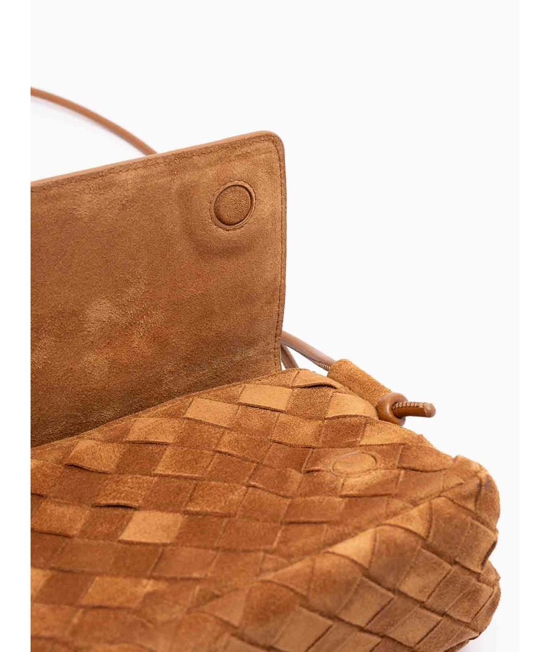 BOTTEGA VENETA Коричневая замшевая сумка через плечо, фото 5