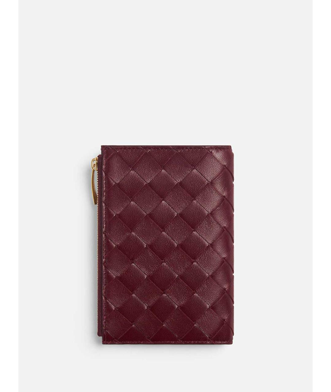 BOTTEGA VENETA Бордовый кошелек, фото 2