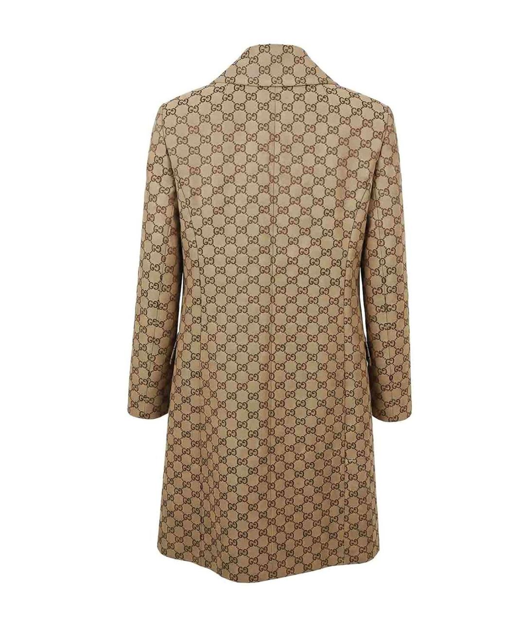GUCCI Бежевое хлопковое пальто, фото 2