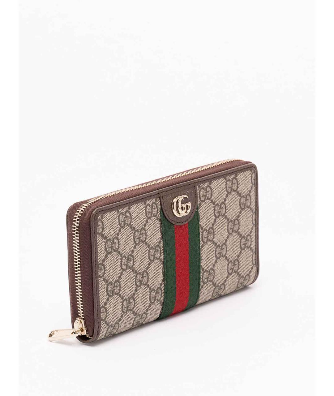 GUCCI Бежевый полиуретановый кошелек, фото 3