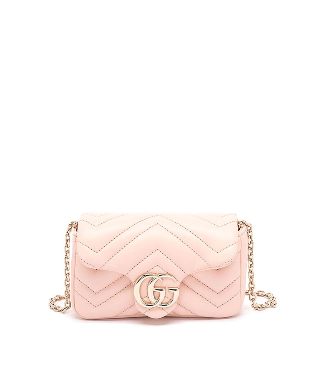 GUCCI Розовая кожаная сумка через плечо, фото 1