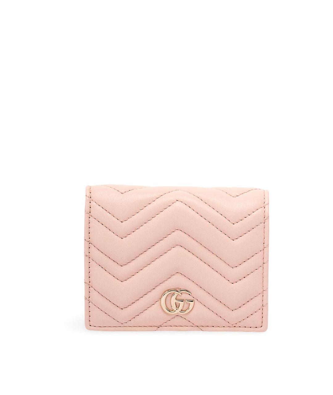 GUCCI Розовый кожаный кошелек, фото 1