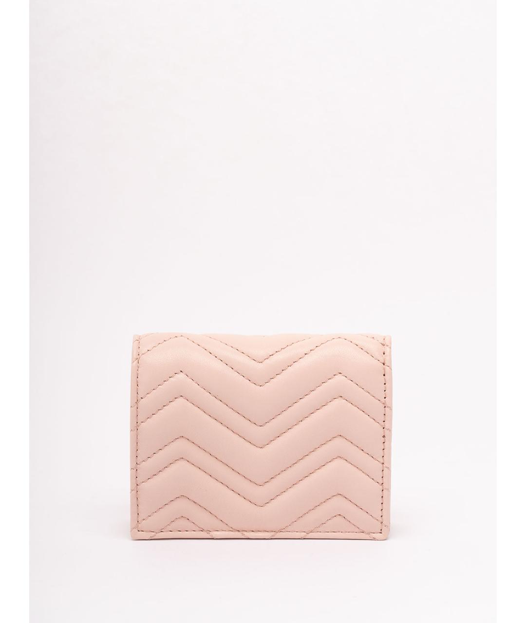 GUCCI Розовый кожаный кошелек, фото 2