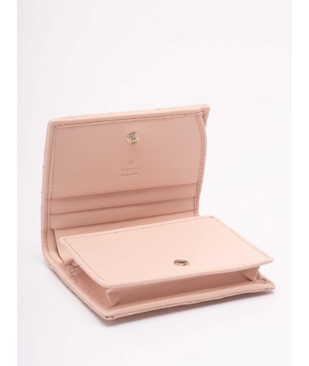 GUCCI Розовый кожаный кошелек, фото 5